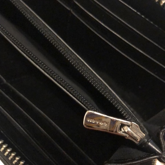 Coach Black Canvas Zipper Wallet - Picture 6 of 6